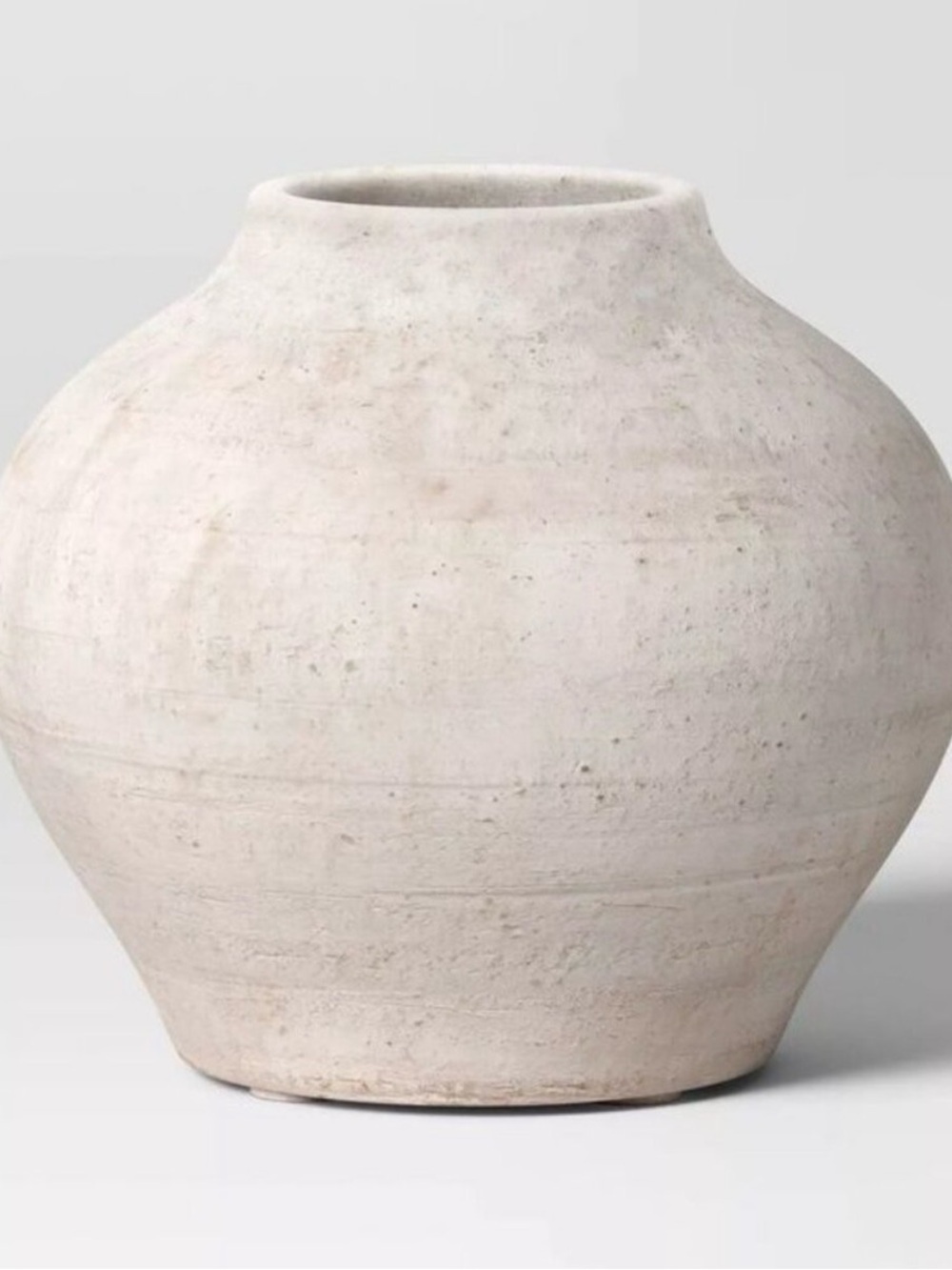 Threshold Cream Textured Round Ceramic Vase